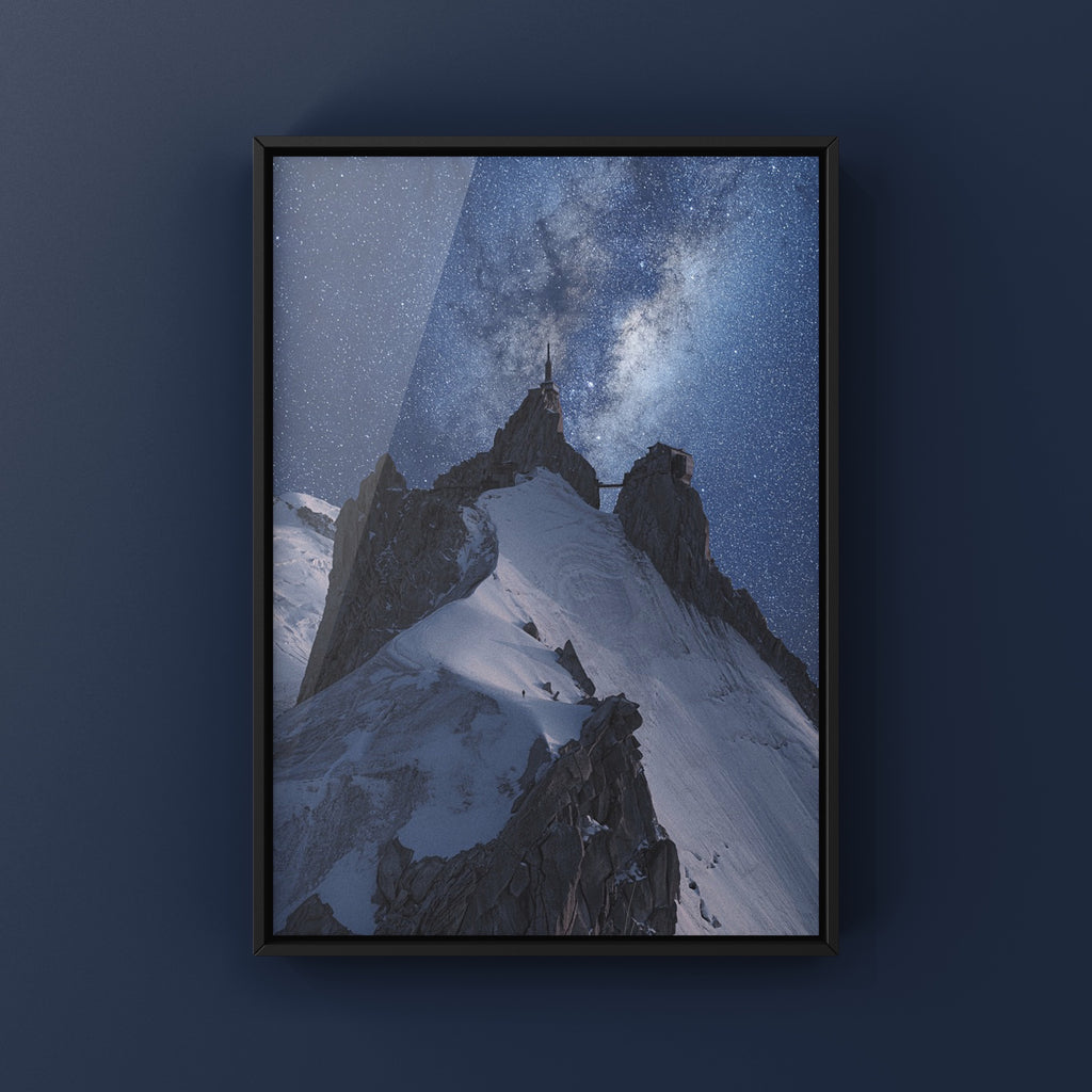 The sleepy aiguille du midi, the Milky Way and I