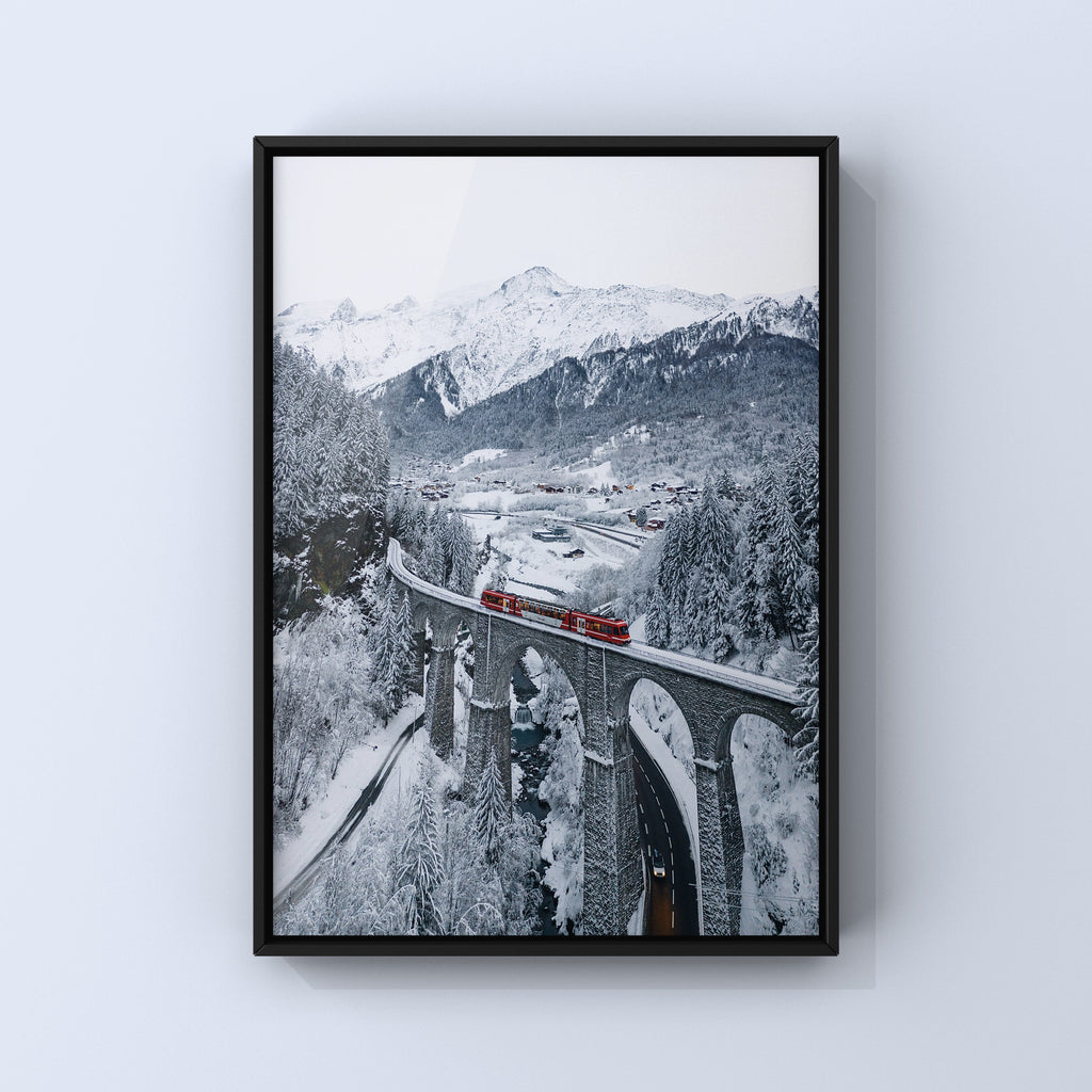 The little red train of the MontBlanc