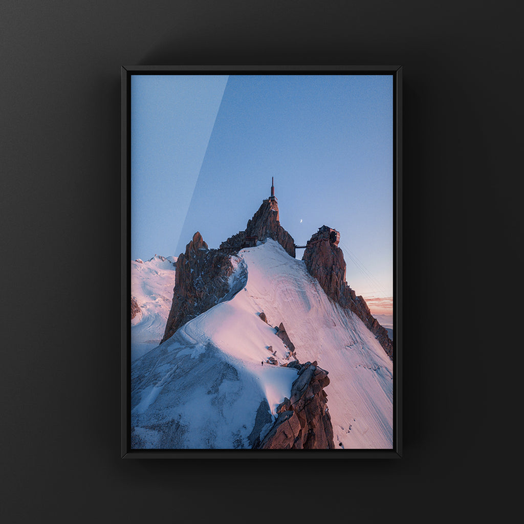 The little aiguille du midi the moon and I